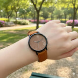 Tomi Minialist Analog Quartz Tan Strap