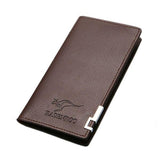 Men's UP Leather Bi-Fold Wallet Brown Black Slim