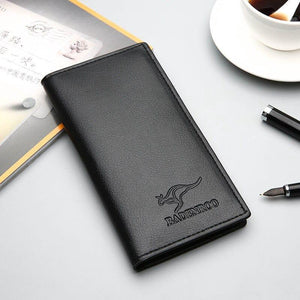 Men's UP Leather Bi-Fold Wallet Brown Black Slim