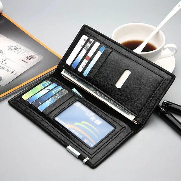 Men's UP Leather Bi-Fold Wallet Brown Black Slim