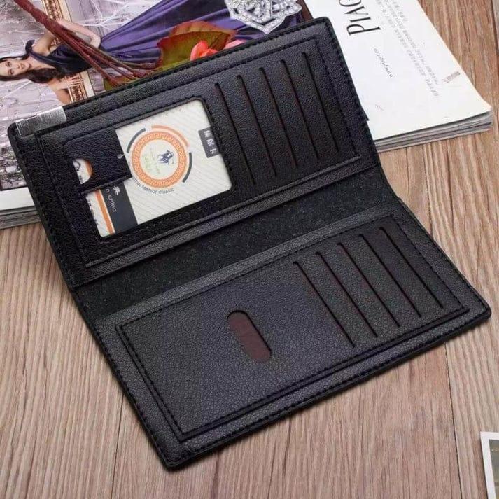 Men's UP Leather Bi-Fold Wallet Brown Black Slim