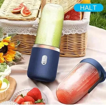 Portable 2-in-1 Blue Juicer Blender