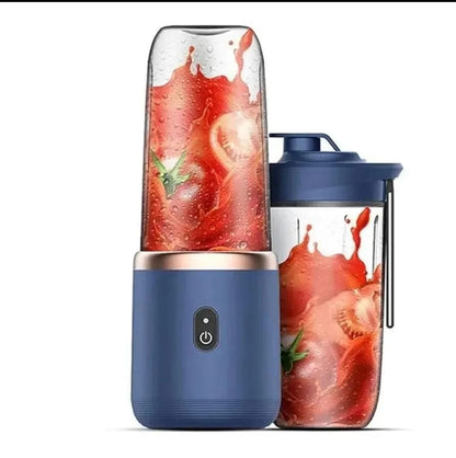 Portable 2-in-1 Blue Juicer Blender
