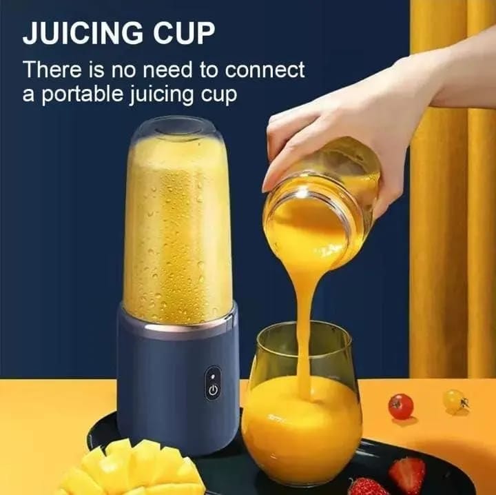 Portable 2-in-1 Blue Juicer Blender