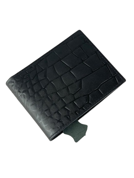 Sytlish Men's Croc Leather Bi-Fold Wallet